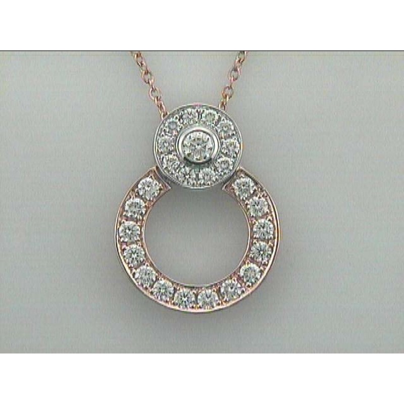 PENDANT 14K T.T. w/1.44CT DIAMONDS "SPECIAL ORDER"