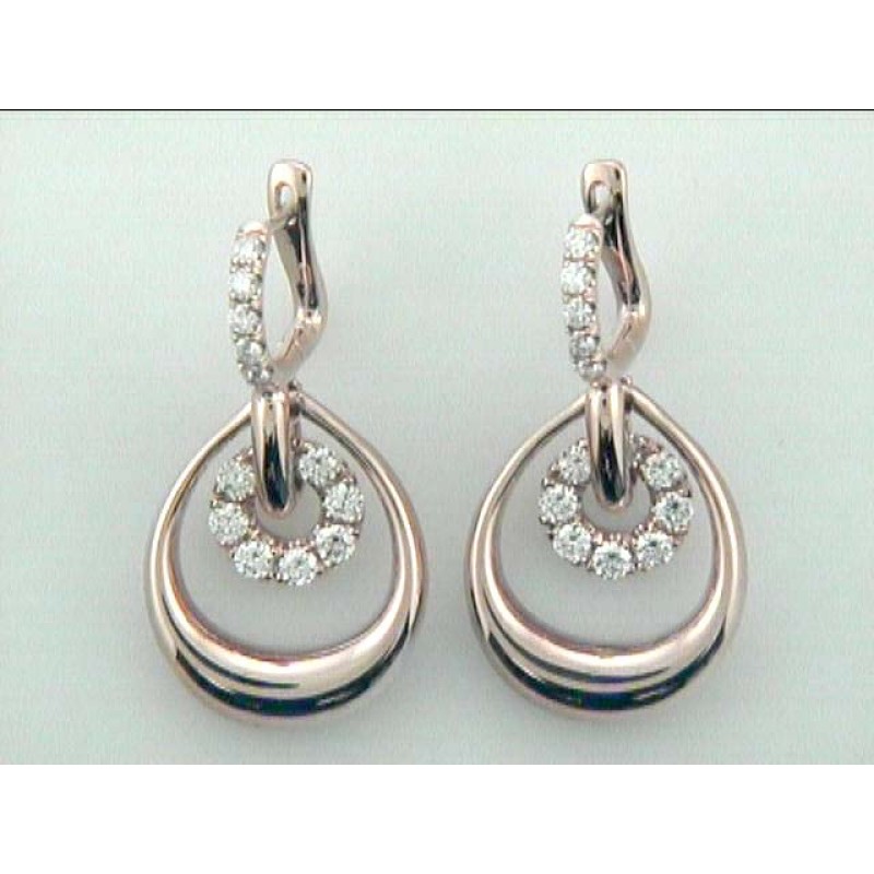 EARRING 14K ROSE w/1.18CT DIAMONDS "SPECIAL ORDER"
