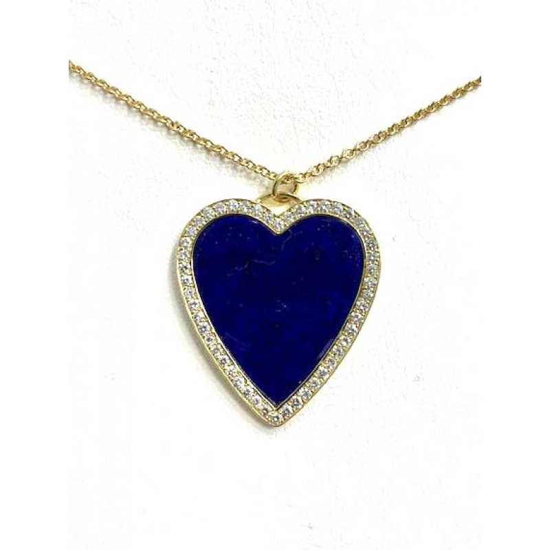 PENDENT 18K YG w/0.77CT DIAMOND+LAPIZ "SPECIAL ORDER"