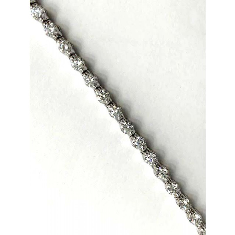 BRACELET 14K WG w/3.00 CT DIAM./TENNIS
