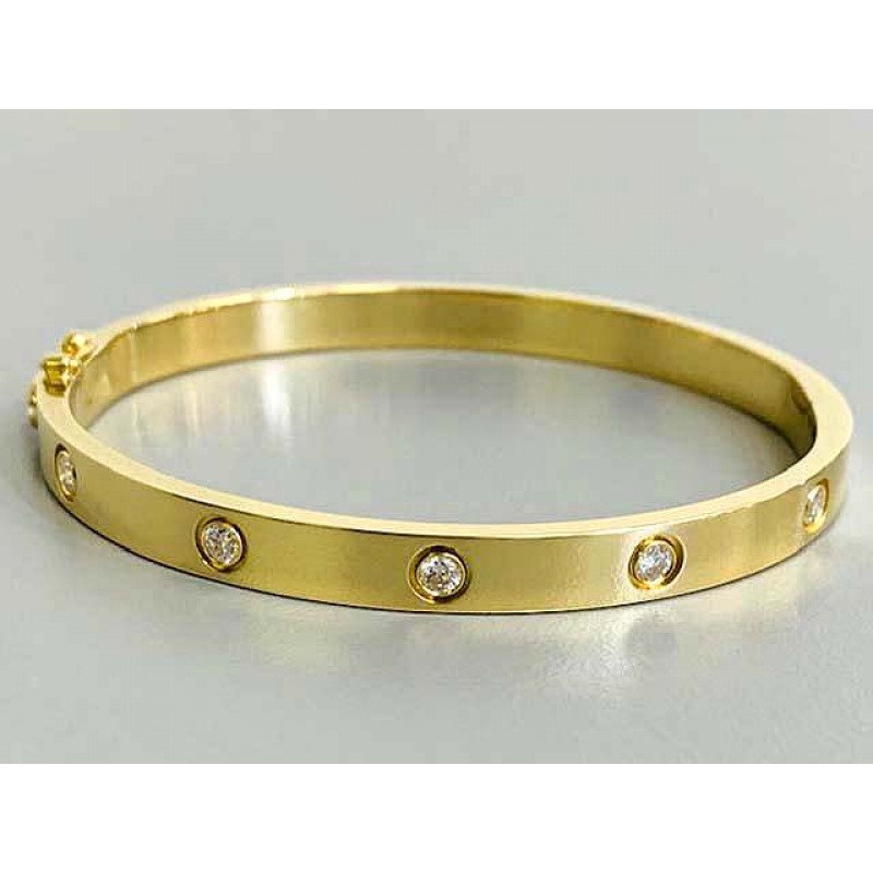 BRACELET 18K YG w/0.51CT DIAMOND BANGLE "SPECIAL ORDER"