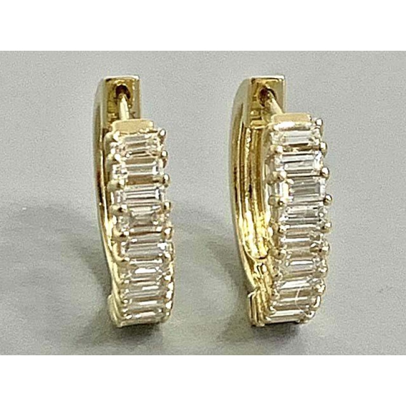 EARRING 18K YG w/1.57CT BAGUETTE DIAMONDS "SPECIAL ORDER"