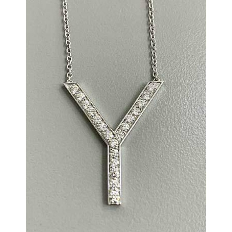 NECKLACE 14K WHITE GOLD w/0.60 CT DIAMONDS "SPECIAL ORDER"