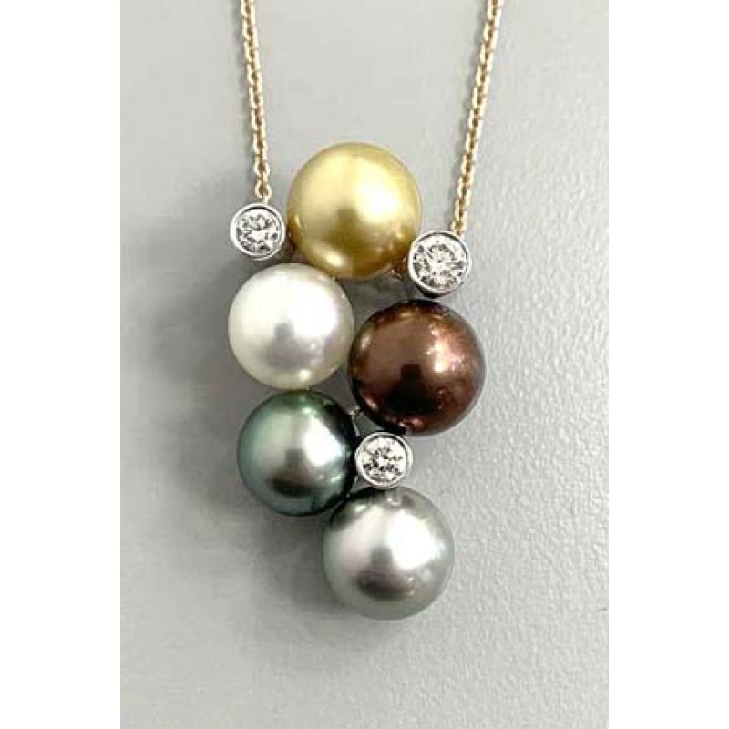 14K WG w/0.60CT LAB DIAM+SOUTH SEA PEARLS "SPECIAL ORDER"