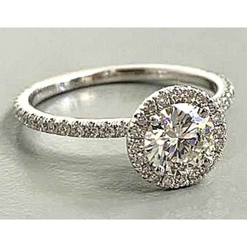 RING 18K WG w/1.09CT CENTER + 0.51CT SIDE  "ALL LAB DIAMONDS" "SPECIAL ORDER"