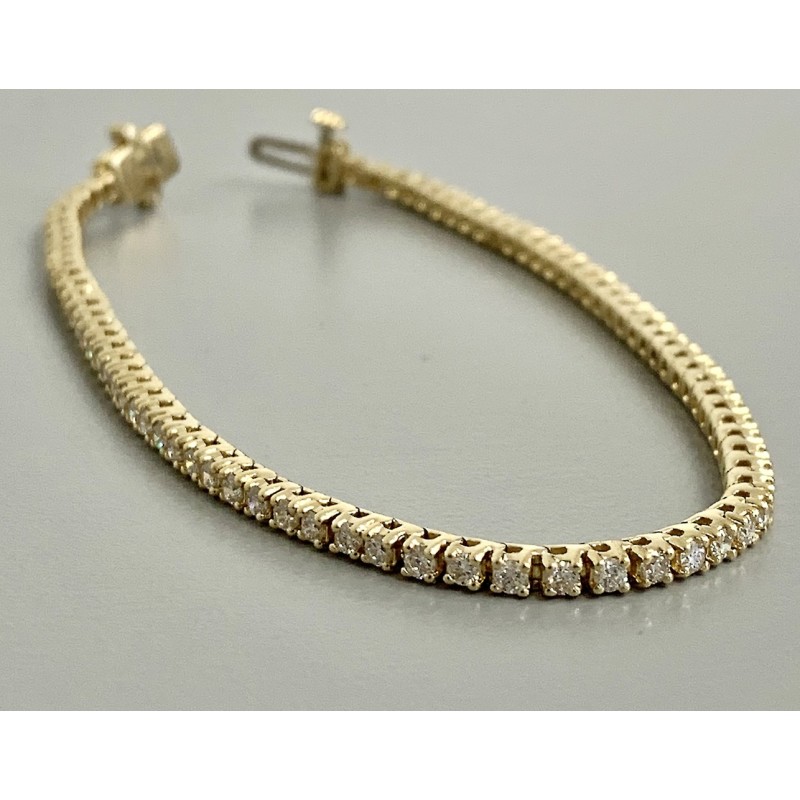 LADIES TENNIS BRACELET 14K YG w/2.00CT DIAMONDS 