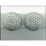 EARRING 18K  w/3.67CTS  DIAMONDS CLUSTER "SPECIAL ORDER"