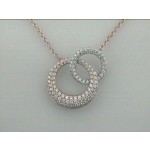 NECKLACE 14K ROSE+WHITE w/1.68CT DIAMOND "SPECIAL ORDER"