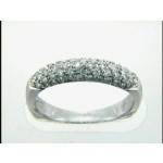 LADIES WEDDING 18K  WHITE GOLD w/0.54CTS DIAM'S RIGHT HAND