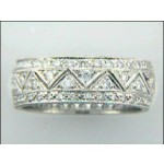 PLATINUM WEDDING BAND  w/0.92 CTS DIAM'S "CLOSE-OUT" SIZE 6 1/4