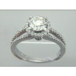 RING 18K w/0.38CT DIAMONDS (center not included)