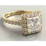 ENG. RING 18K ROSE  w/0.80CT ROUNDS (center extra)