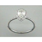 ENG. RING 18K WG w/0.35CT ROUNDS (center extra)