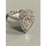 ENG. RING 18K WG w/0.68CT ROUNDS (center extra)