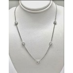 NECKLACE 14K WG with 5-DIAMONDS AT 2.37CT T.W. 16" "SPECIAL ORDER"