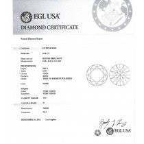 0.56 CT ROUND DIAMOND D/VS1 EGL#US907147401D
