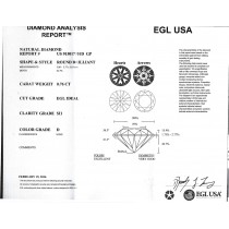 0.76 CT ROUND DIAMOND D/SI1 EGL#US915017701D