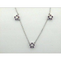NECK 14K w/0.13CT DIAMOND+0.74CT PINK SAPPHIRE "SPECIAL ORDER"