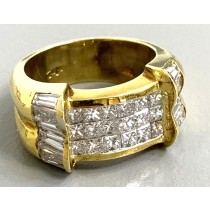RING  18K  YELLOW GOLD w/2.50CTS DIAMONDS "CLOSE-OUT"