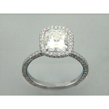 RING 18K w/1.01CT DIAMONDS (center not included)