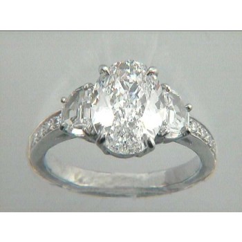 RING PLAT. w/0.79CT DIAMONDS (center not included)