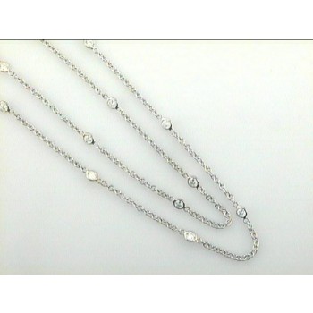 LADIES NECK w/2.40CTS TOTAL WT. 54" LONG "SPECIAL ORDER"