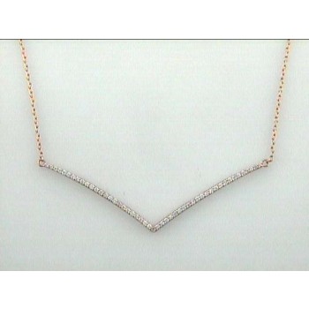 NECKLACE 18K PINK w/0.23CT DIAMOND "SPECIAL ORDER"