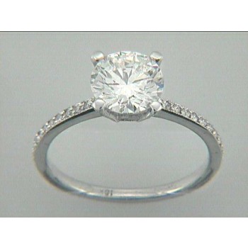 RING 18K w/0.34 CT DIAMONDS (center not included)