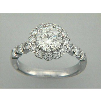 RING 18K w/1.03CT DIAMONDS (center not included)