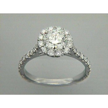 ENG.  18K w/0.68CT DIAMONDS (center stone extra)