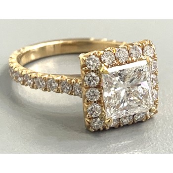 ENG. RING 18K ROSE  w/0.80CT ROUNDS (center extra)