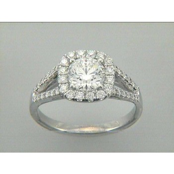 ENG. RING 18K w/0.50CT (center extra)