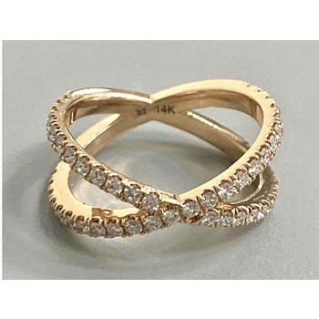 RING  14K YG w/0.70CT  DIAMONDS