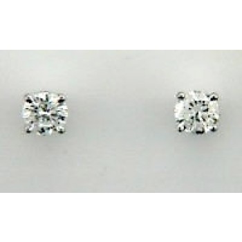 DIAMOND STUD 14K WG w/2.00CT TOTAL WEIGHT  TOTAL WEIGHT H/SI2